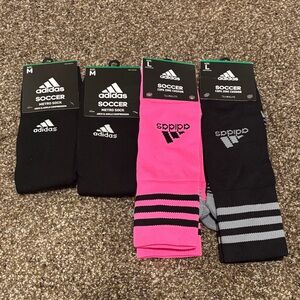 adidas Athletic Socks - Bundle of 4 pairs. Black and Pink